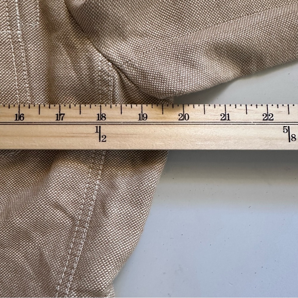 Kasper Petite Linen Blend 3/4 Sleeve Jacket Sz 12P Woven Hook Closure * READ - Picture 9 of 13